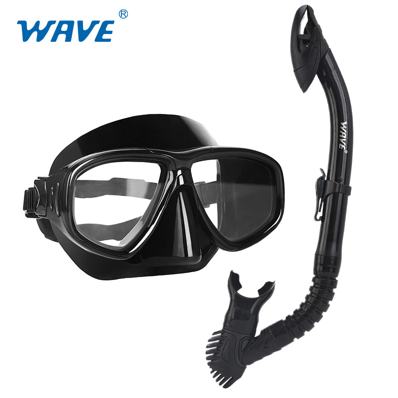 Prescription Nearsighted Snorkeling Diving Mask Dry Snorkel Set Adult Black Goggles Myopia