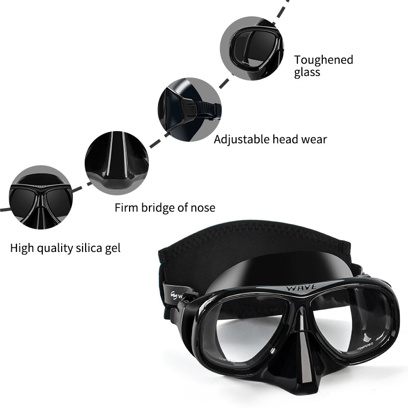 Professional Scuba Prescription Diving Mask Snorkeling Goggles Glasses Myopia Nearsighted Adult