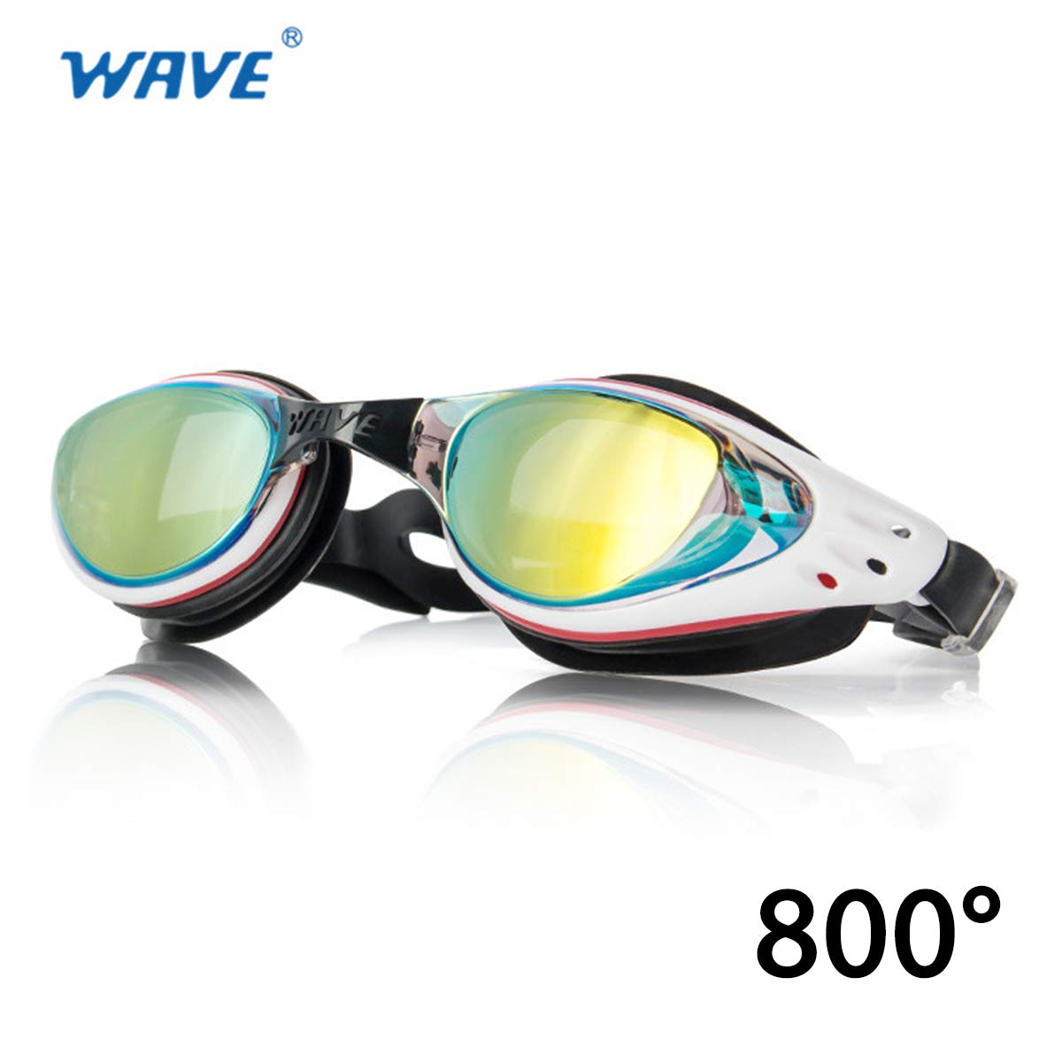 Wave Myopia Prescription Shortsighted Swim Goggles Glasses Optical Adults Electroplate