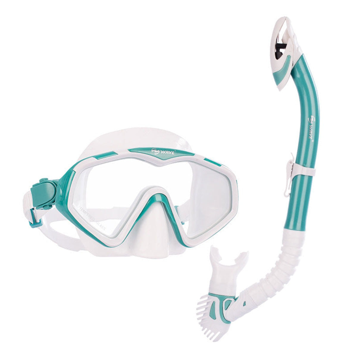 Wave Adult Professional Diving Snorkeling Mask Dry Snorkel Set Kit
