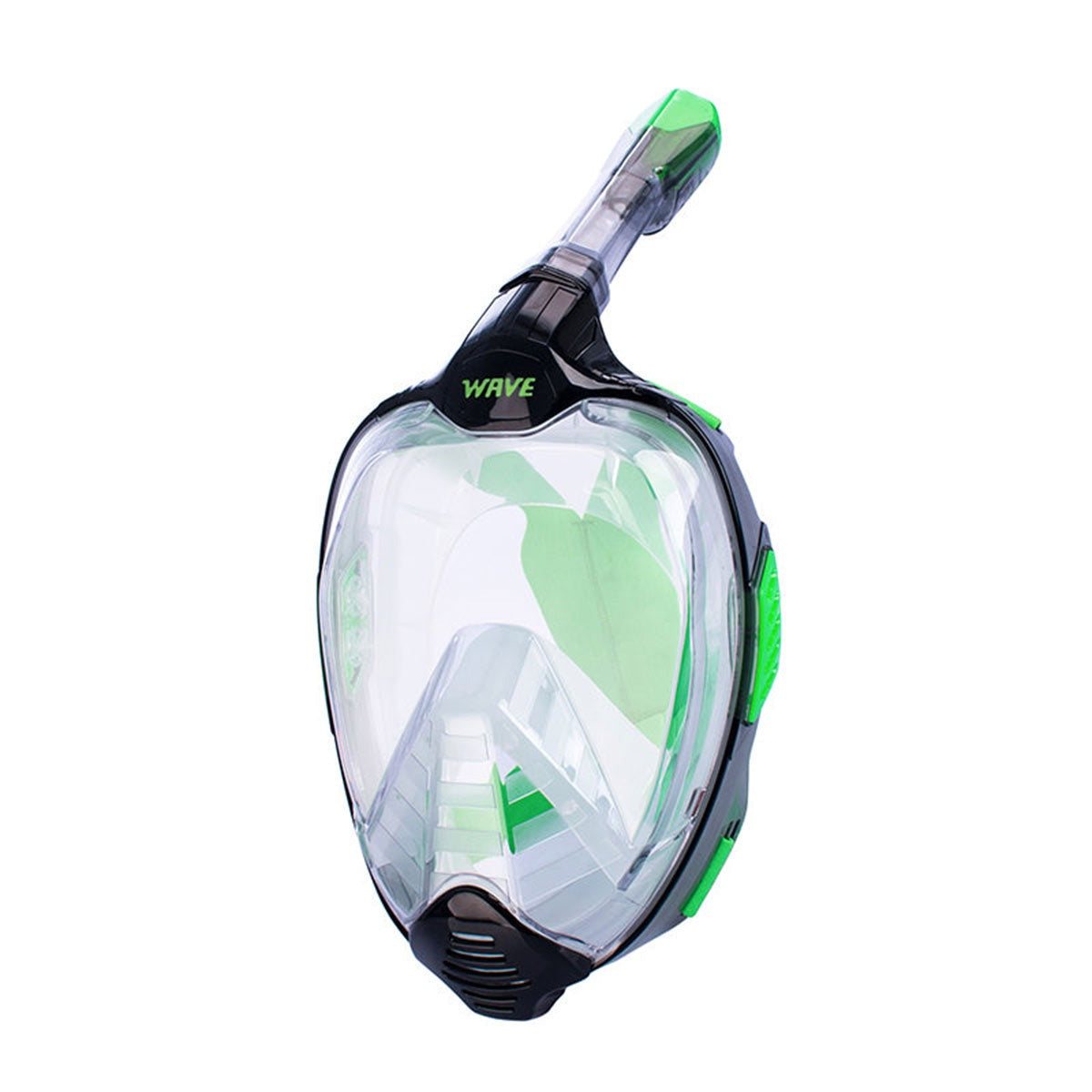 Wave Diving Mask Anti Fog Full Face Snorkel Mask Dry Top System 180 Degree Panoramic View
