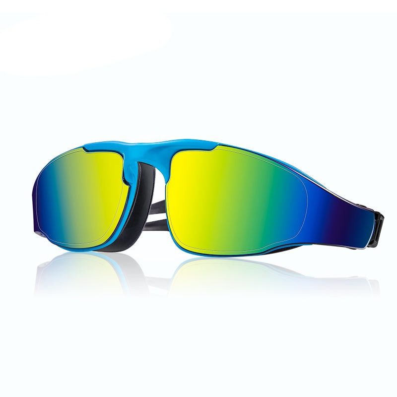 Wave Mirrored Electroplate Swimming Goggles Pool Glasses Antifog Silicone UV