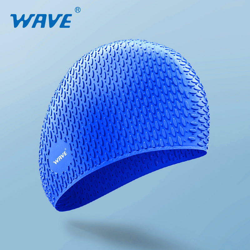 Wave Sport Swim Cap for Long Hair for Women Men Adults Youths Kids