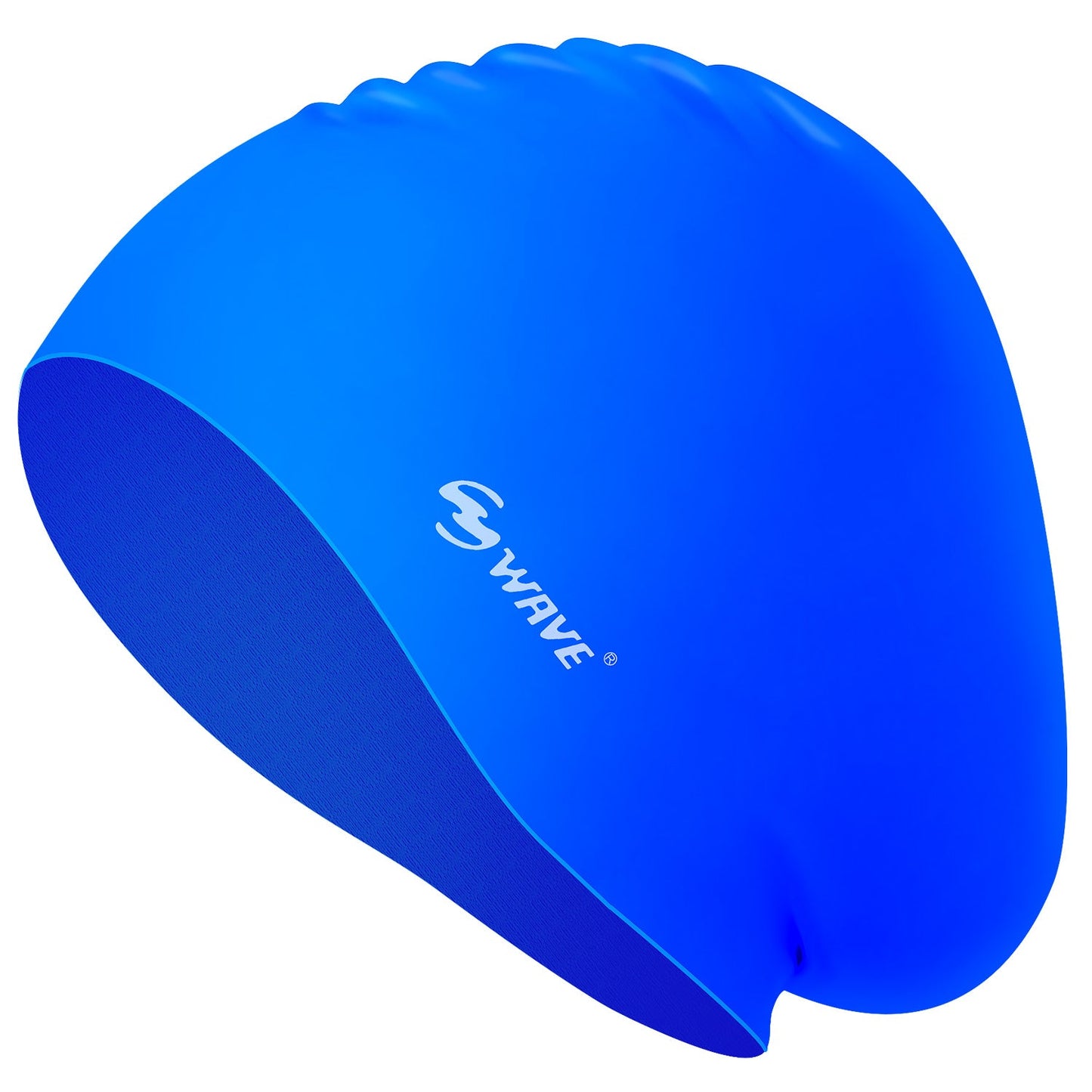 Wave Silicone Swim Cap Long Hair Women Adults Youths