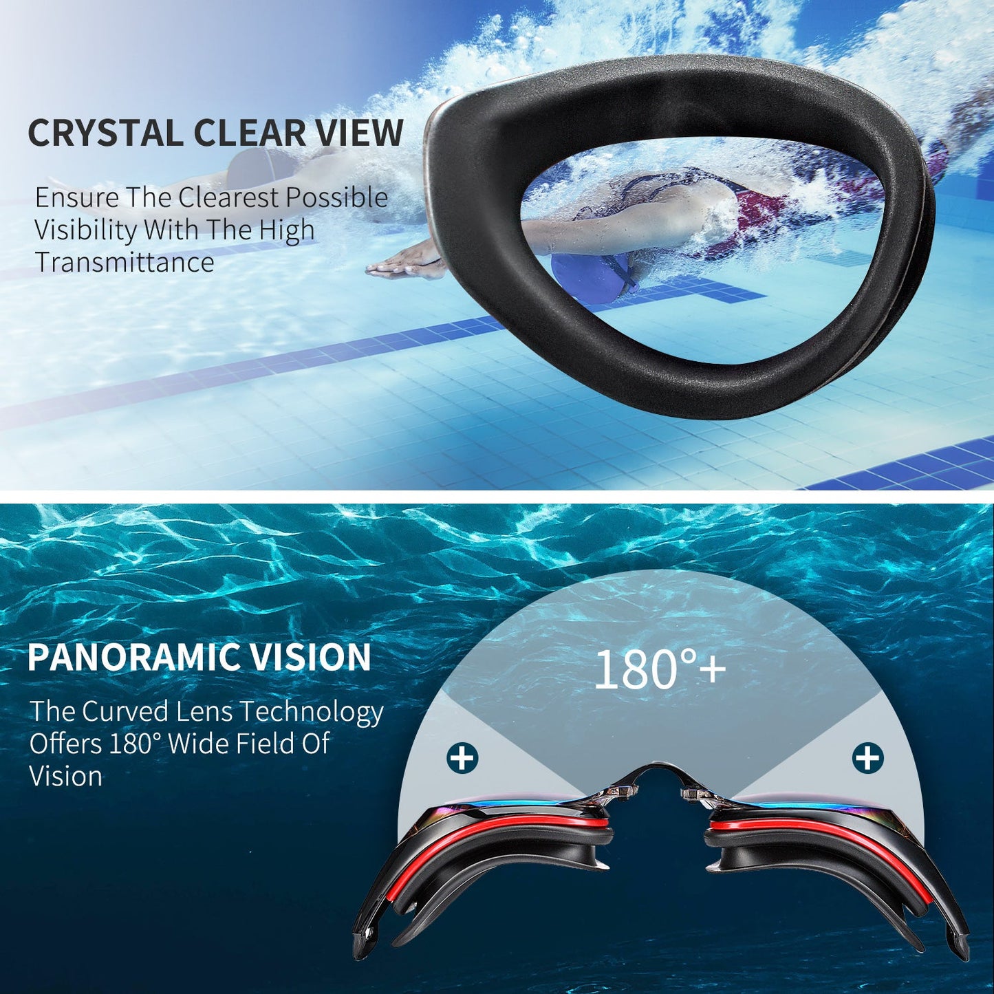 Wave Prescription Nearsighted Myopia Swim Goggles Glasses Degree Adults Electroplate Shortsighted Men Women