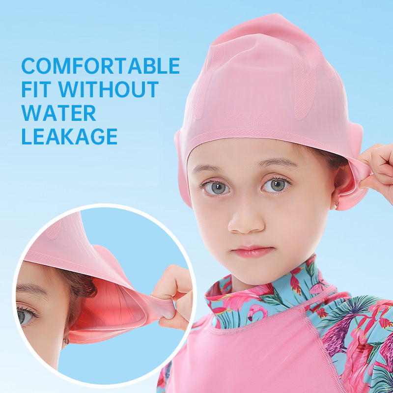 Wave Sport Kids Ear Protection Swimming Caps