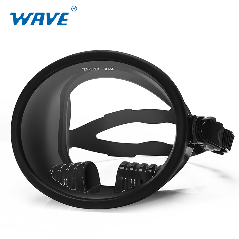 Wave High-Definition Single Lens Snorkeling Dive Mask Large Field of View Adults