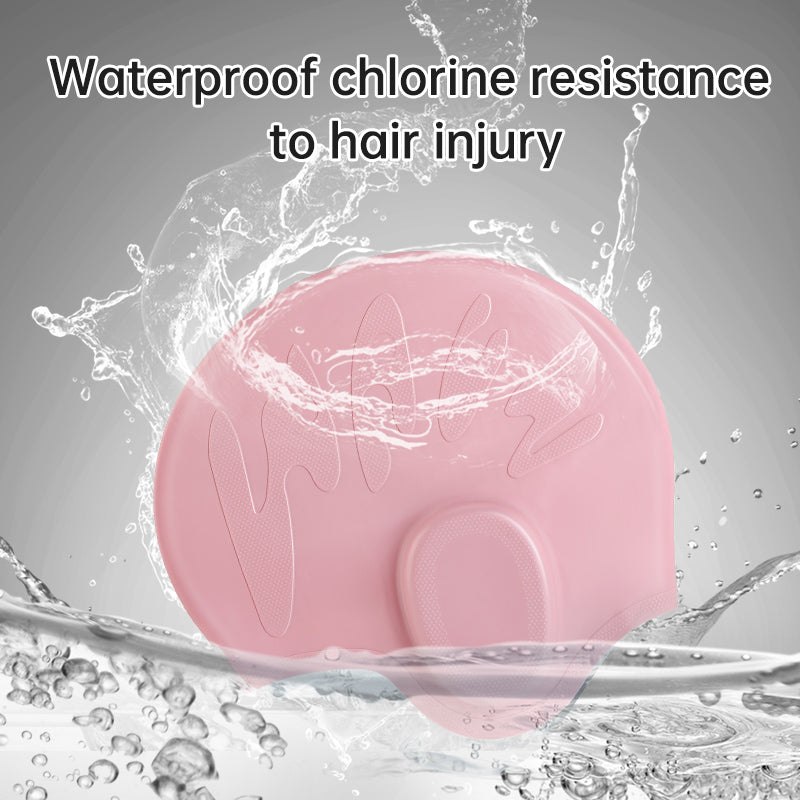 Wave Sport Ear Protection Waterproof Silicone Swimming Cap For Adult