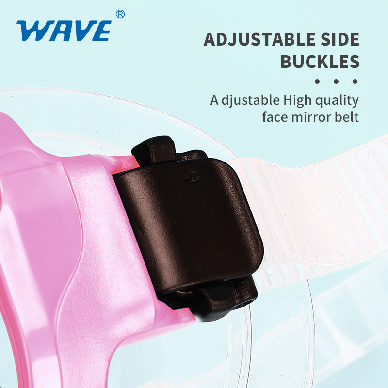 Nearsighted Prescription Snorkeling Mask 6 Detachable Lenses Diving Goggles Adult Pink