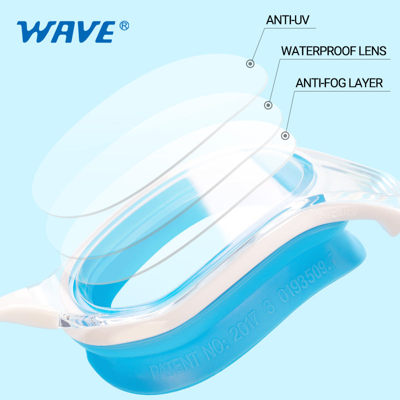 Wave Sport Antifog Silicone Swimming Goggles Adults Wen Women