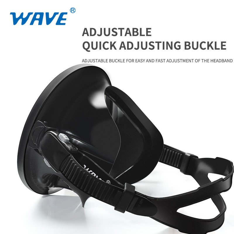 Wave High-Definition Single Lens Snorkeling Dive Mask Large Field of View Adults