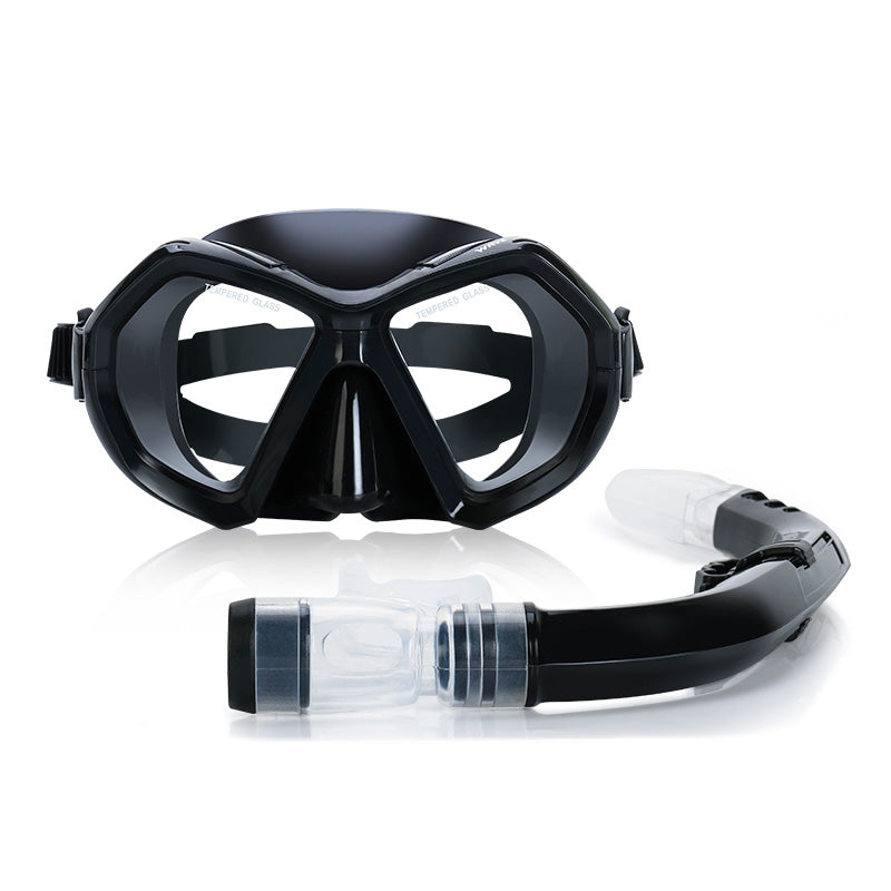 Professional Scuba Snorkel Mask Set Freediving Silicone Swimming & Diving Equipment