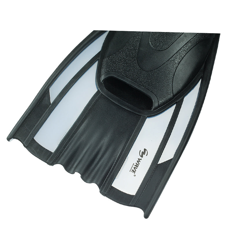 Wave Scuba Snorkeling Diving Fins Adult Kids Flippers Open Heel Pocket