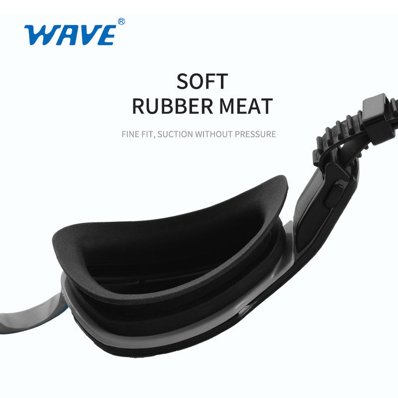 Wave Mirrored Electroplate Swimming Goggles Pool Glasses Antifog Silicone UV