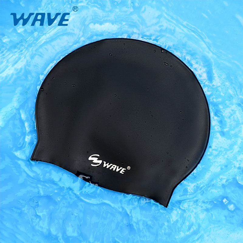 Wave Silicone Non-Slip Swimming Cap Hat Adults Woman Man