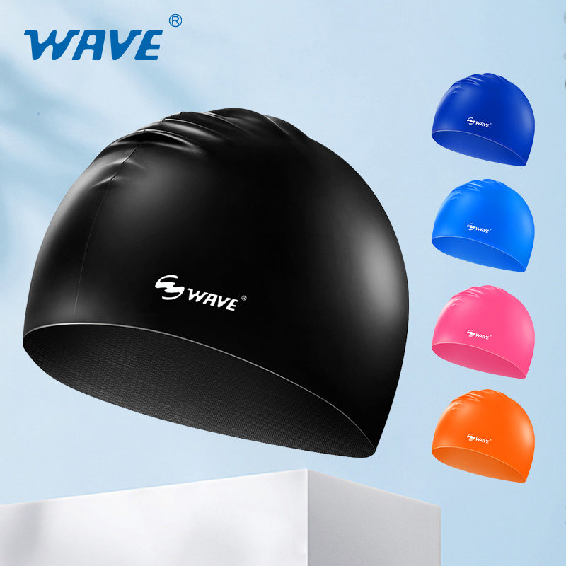Wave Silicone Non-Slip Swimming Cap Hat Adults Woman Man