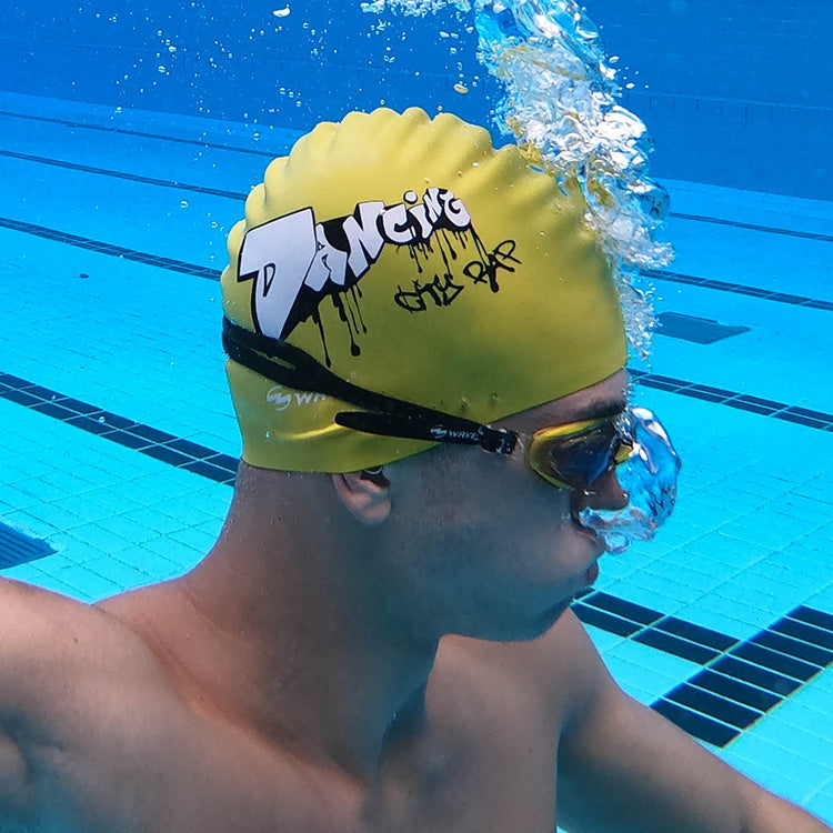 Wave Silicone Colorful Swimming Caps Adult