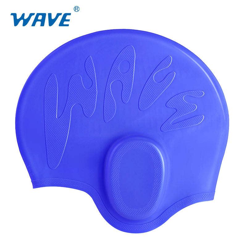 Wave Sport Ear Protection Waterproof Silicone Swimming Cap For Adult