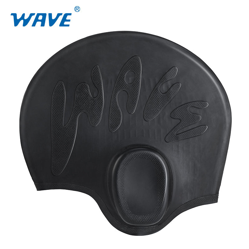Wave Sport Ear Protection Waterproof Silicone Swimming Cap For Adult