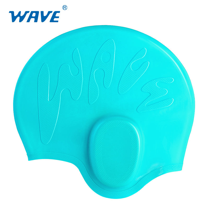 Wave Sport Ear Protection Waterproof Silicone Swimming Cap For Adult