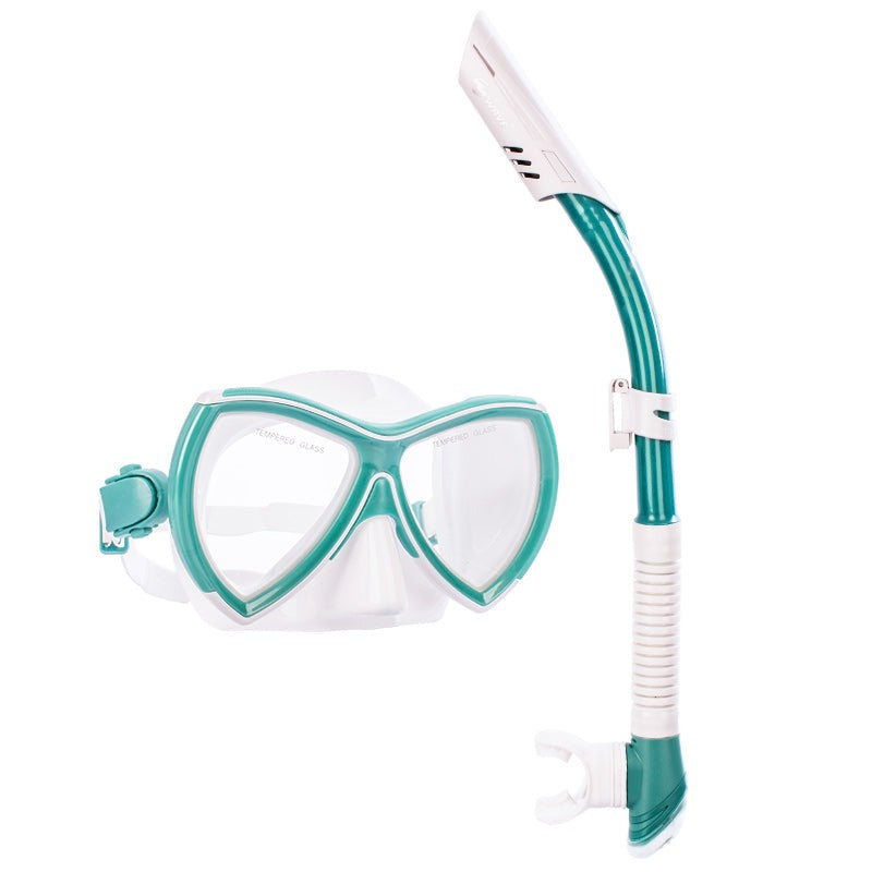 Silicone Wider Vision Swimming Adult Diving Cool Auto-Clip Mask Snorkel Set