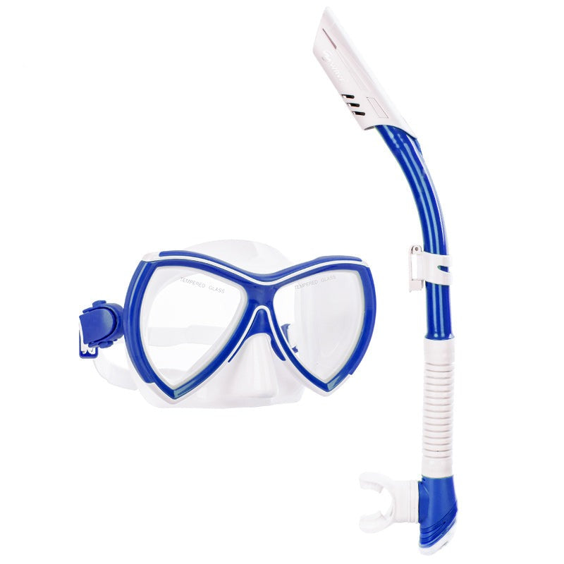 Silicone Wider Vision Swimming Adult Diving Cool Auto-Clip Mask Snorkel Set
