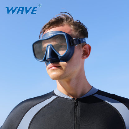 Wave Non-toxic professional Adult Diving Snorkeling Face Mask Anti-fog Scuba