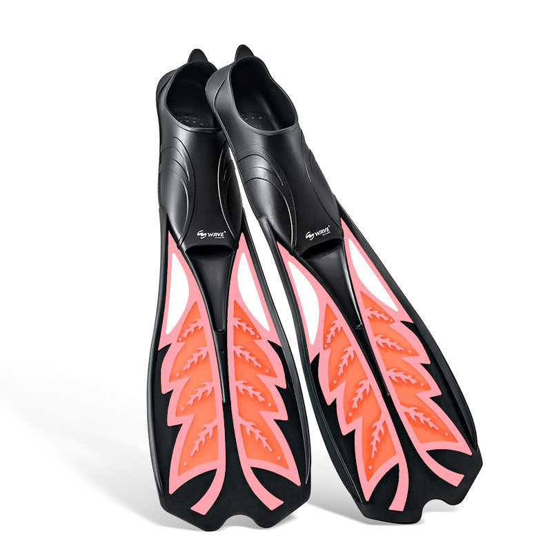 Wave Scuba Free Diving Snorkeling Fins Adults Professional Full Foot Pocket Flippers