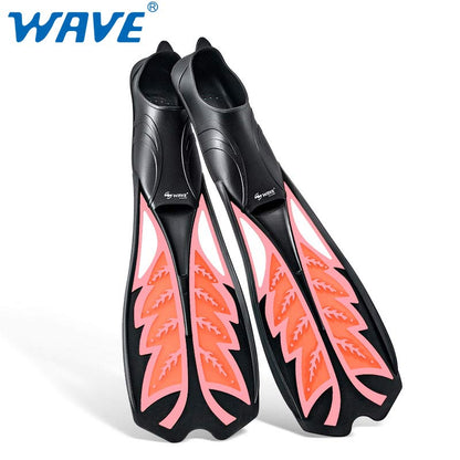 Wave Scuba Free Diving Snorkeling Fins Adults Professional Full Foot Pocket Flippers