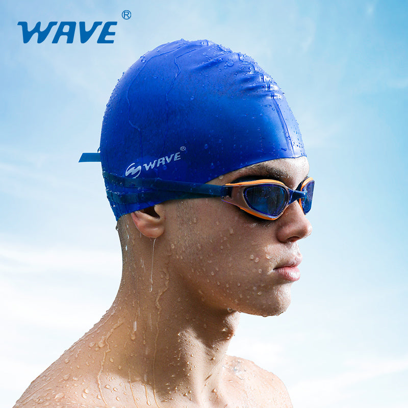 Wave Silicone Non-Slip Swimming Cap Hat Adults Woman Man