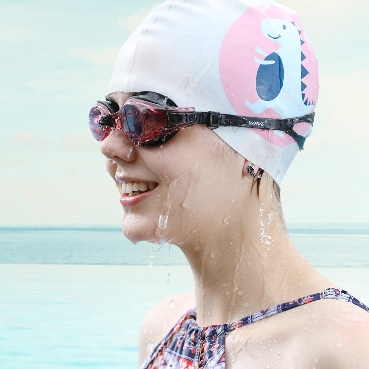Wave Silicone Colorful Swimming Caps Adult