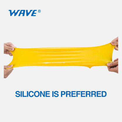 Wave Silicone Swim Cap Long Hair Women Adults Youths