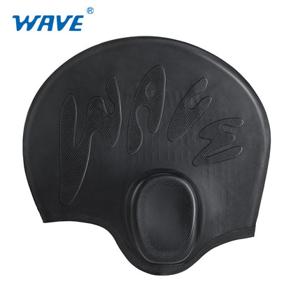 Wave Sport Ear Protection Waterproof Silicone Swimming Cap For Adult
