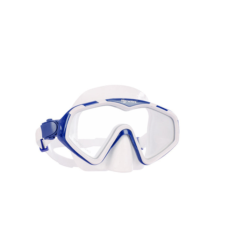 Wave Tempered Glass Silicone Scuba Diving Mask Snorkeling Goggles for Adult