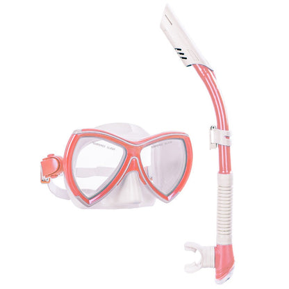 Silicone Wider Vision Swimming Adult Diving Cool Auto-Clip Mask Snorkel Set