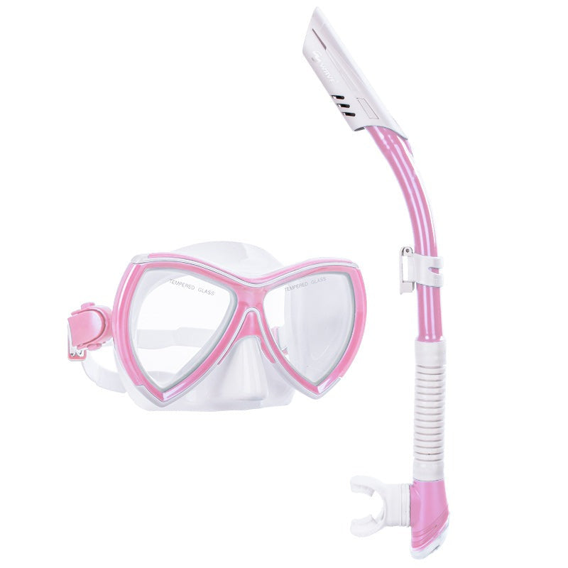 Silicone Wider Vision Swimming Adult Diving Cool Auto-Clip Mask Snorkel Set